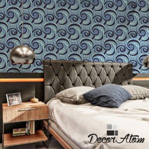 Adesivo para Quarto Ondas Azuis | Decoratom Loja Virtual