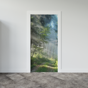 Adesivo de Porta Sol na Floresta | Decoratom Loja Virtual