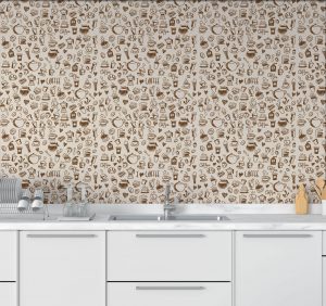 Papel de Parede Cozinha Amo Café | Decoratom Loja Virtual