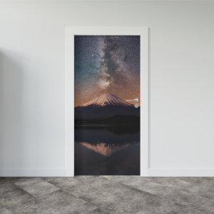 Adesivo de Porta Montanha Estrelada | Decoratom Loja Virtual