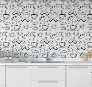 Papel de Parede Cozinha Rabisco | Decoratom Loja Virtual