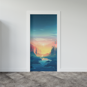 Adesivo de Porta Pintura Nascer do Sol | Decoratom Loja Virtual