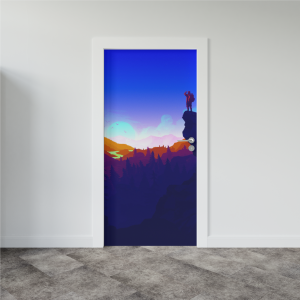 Adesivo de Porta Pintura Alpinista | Decoratom Loja Virtual