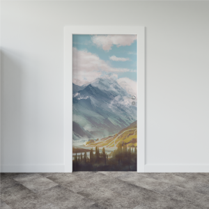 Adesivo de Porta Pintura Montanha | Decoratom Loja Virtual