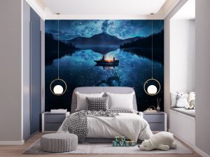 Papel de Parede Juvenil Lago Estrelado | Decoratom Loja Virtual