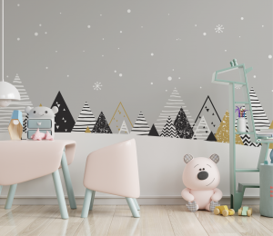 Papel de Parede Infantil Montanhas Geladas | Decoratom Loja Virtual