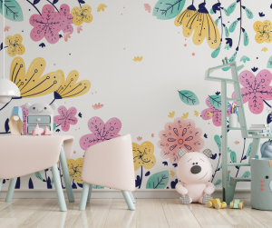 Papel de Parede Infantil Jardim Primavera | Decoratom Loja Virtual