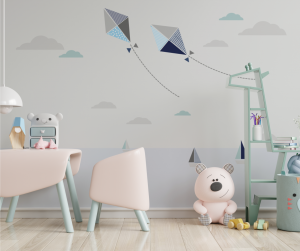 Papel de Parede Infantil Pipas no Mar | Decoratom Loja Virtual