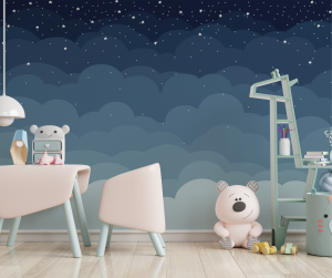 Papel de Parede Infantil Céu Estrelado | Decoratom Loja Virtual