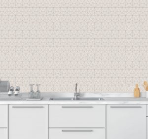 Papel de Parede para Cozinha Linhas Bege | Decoratom Loja Virtual