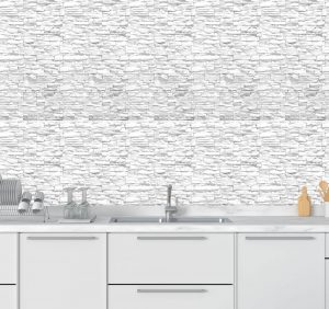 Papel de Parede para Cozinha Pedra Branca | Decoratom Loja Virtual