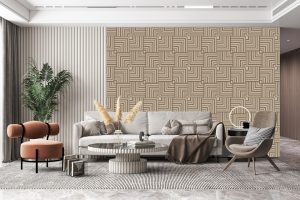 Papel de Parede para Sala Abstrato Quadrados Sobrepostos | Decoratom Loja Virtual