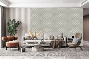 Papel de Parede para Sala Losangos Arabescos | Decoratom Loja Virtual