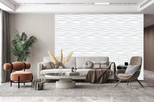 Papel de Parede para Sala Gesso Ondulado | Decoratom Loja Virtual